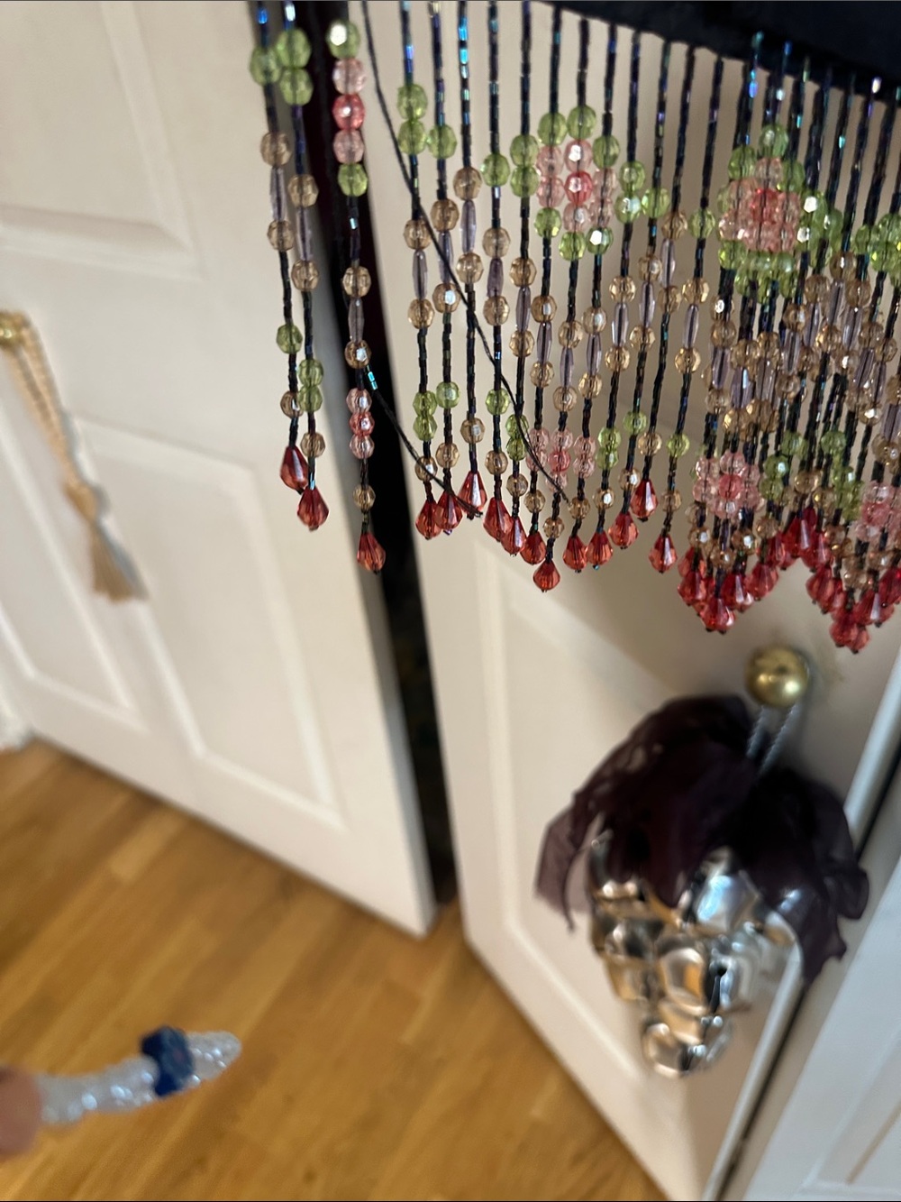 Black Midi Skirt with Beaded Fringe - Picture 2 of 5